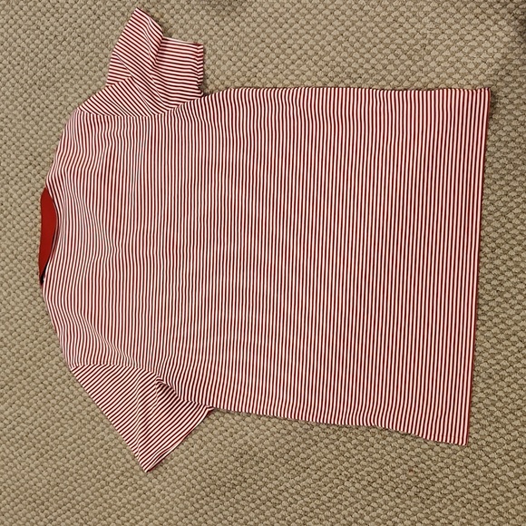 Southern Tide Red Striped performancePolo Shirt sz M LIKE NEW - Picture 3 of 4